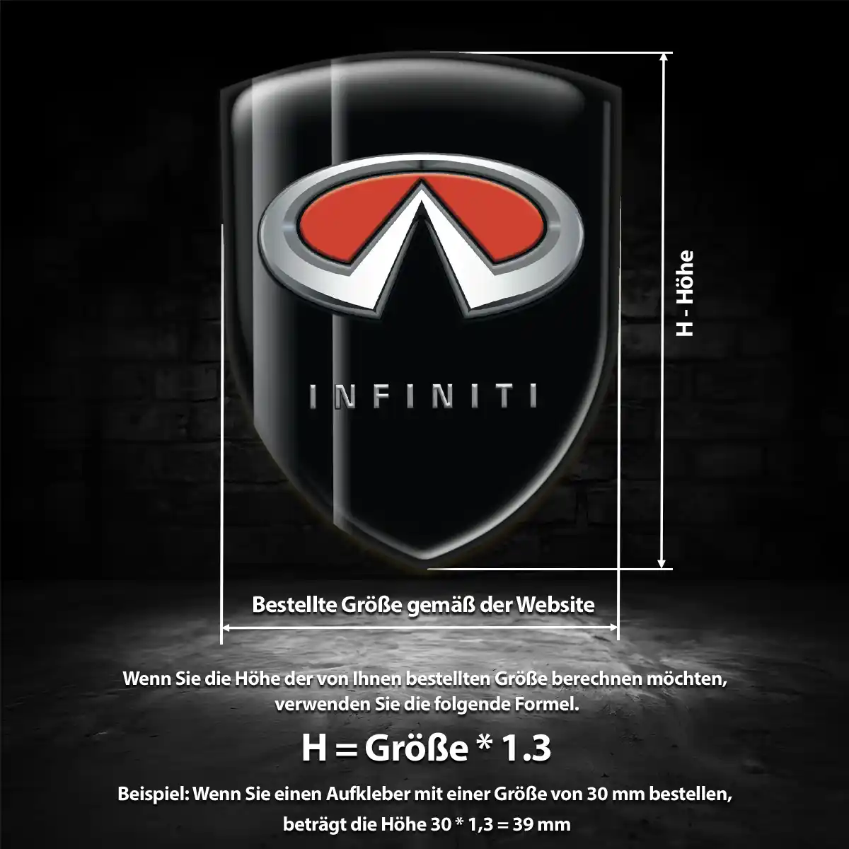 Infiniti Aufkleber Emblem Wappen Auto Tuningfahrzeug