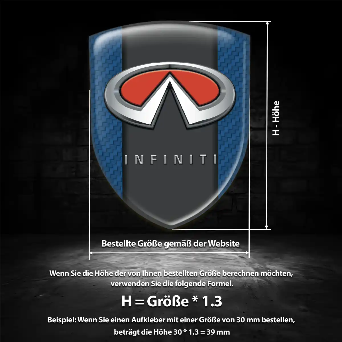 Infiniti Aufkleber Emblem Wappen Erstklassige Qualität
