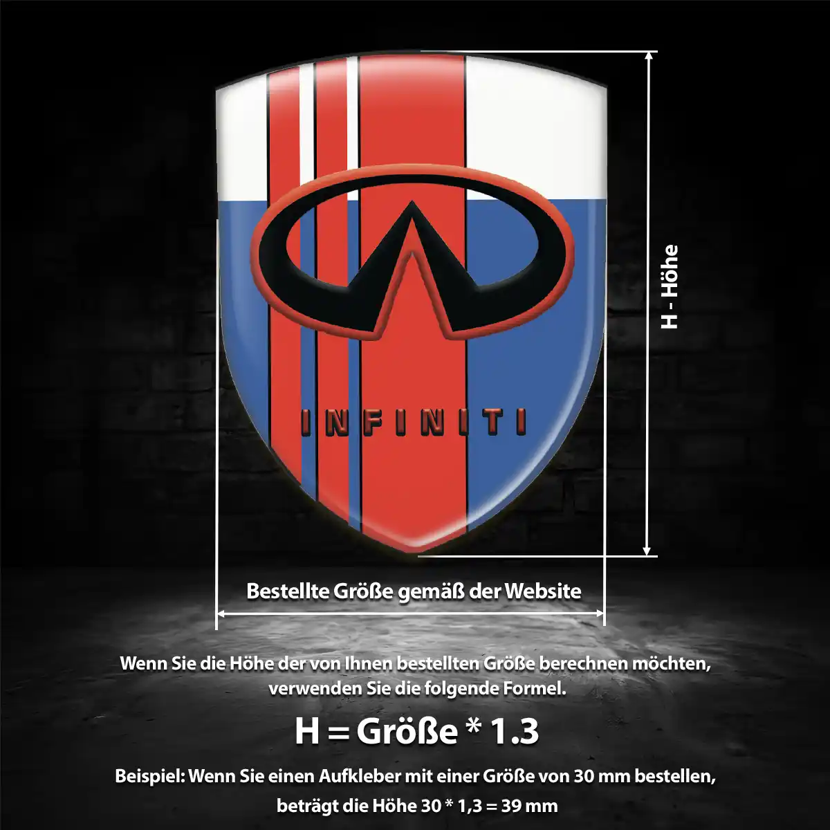Infiniti Aufkleber Embleme Silikon Anspruchsvolles Design