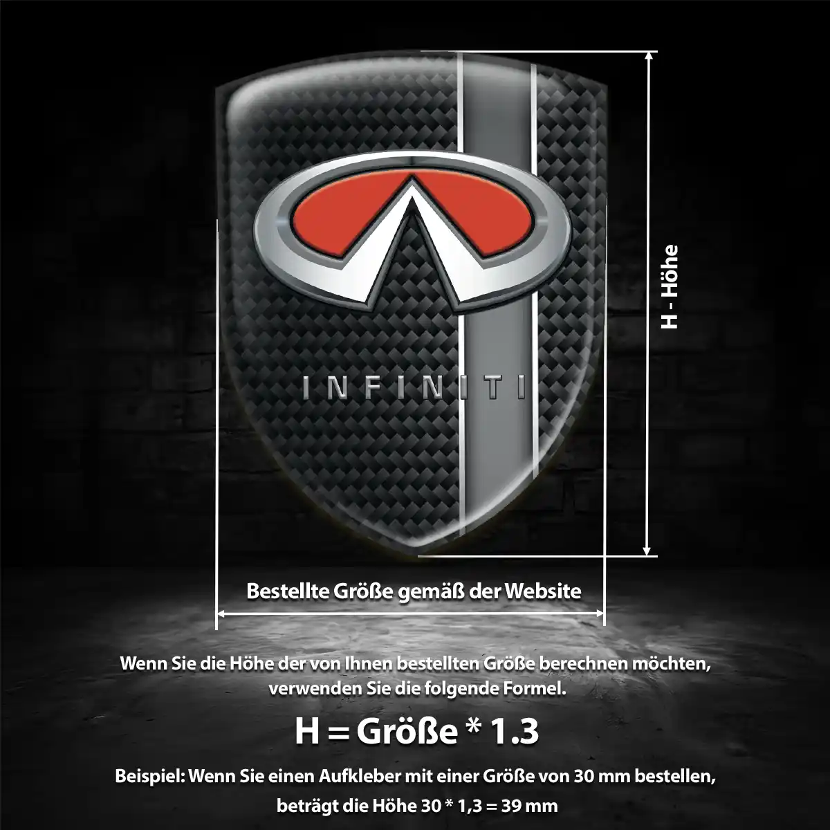 Infiniti Aufkleber Embleme Silikon Auto Edles Design