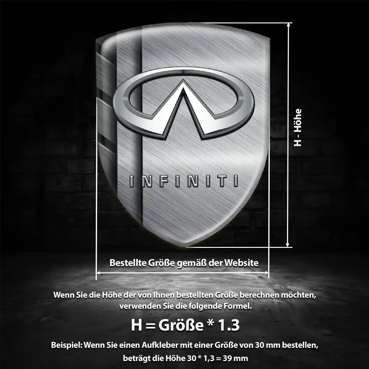 Infiniti Aufkleber Embleme Silikon Auto Exterieurdesign