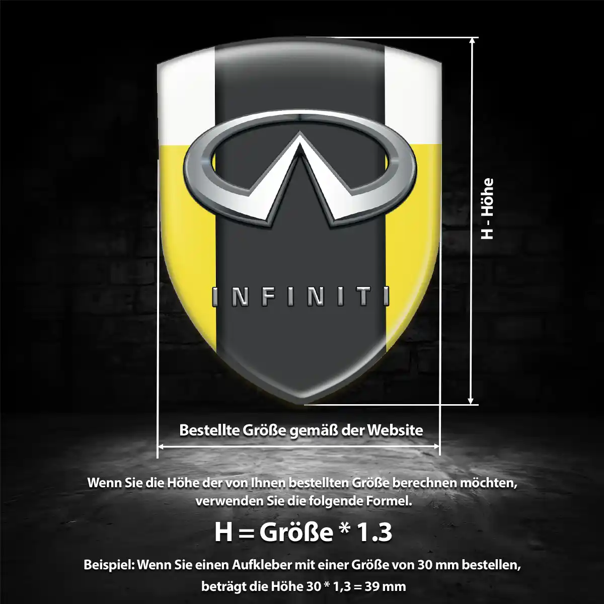 Infiniti Aufkleber Embleme Silikon Auto Hochwertiges Harz