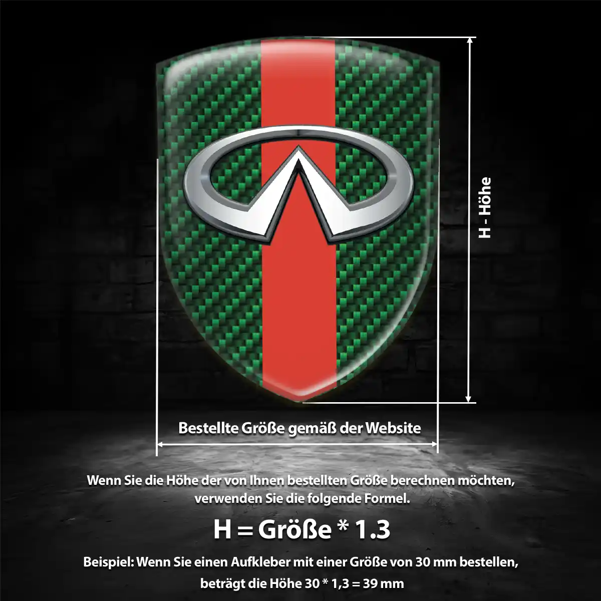 Infiniti Aufkleber Embleme Silikon Auto Interieurdesign