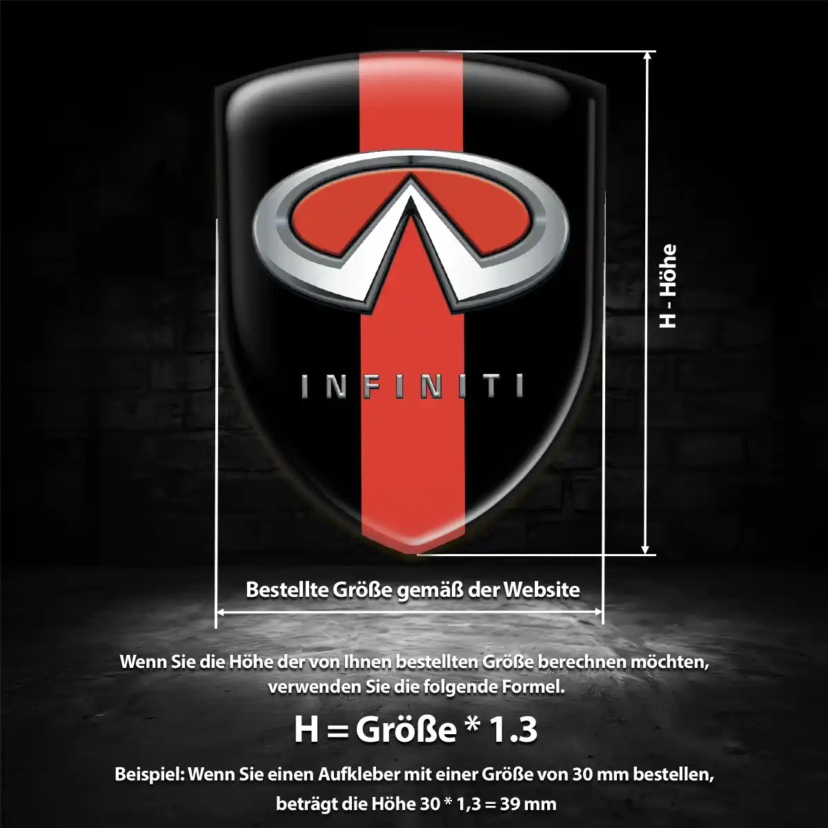 Infiniti Aufkleber Embleme Silikon Auto Limitierte Auflage