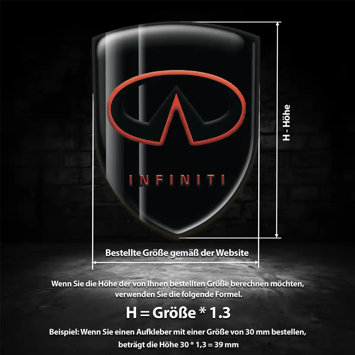 Infiniti Aufkleber Embleme Silikon Auto Markenedition