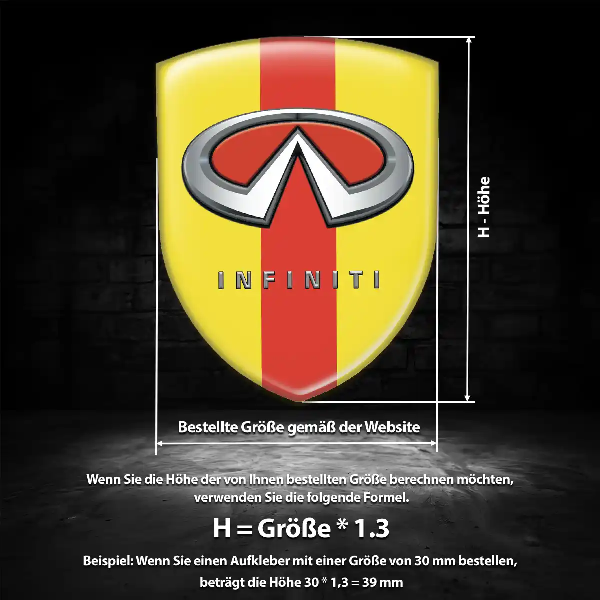 Infiniti Aufkleber Embleme Silikon Überzeugende Qualität