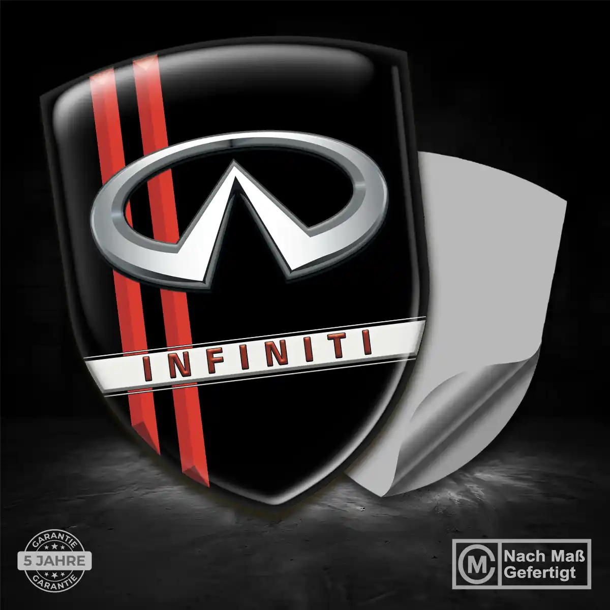 Infiniti Aufkleber Embleme Silikon Edles Design