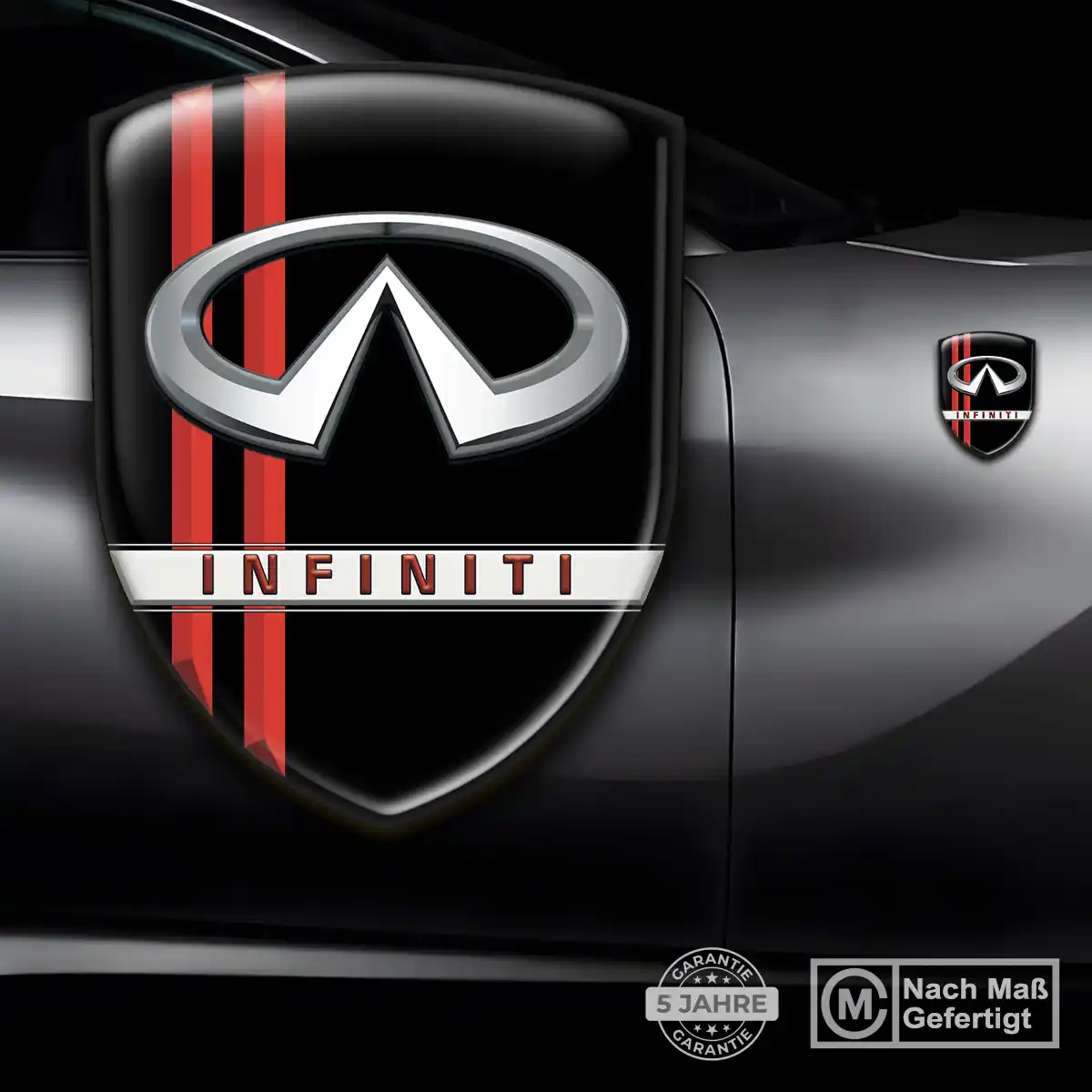 Infiniti Aufkleber Embleme Silikon Edles Design