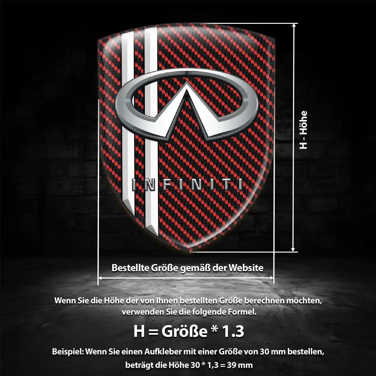 Infiniti Aufkleber Embleme Silikon Exterieurdesign