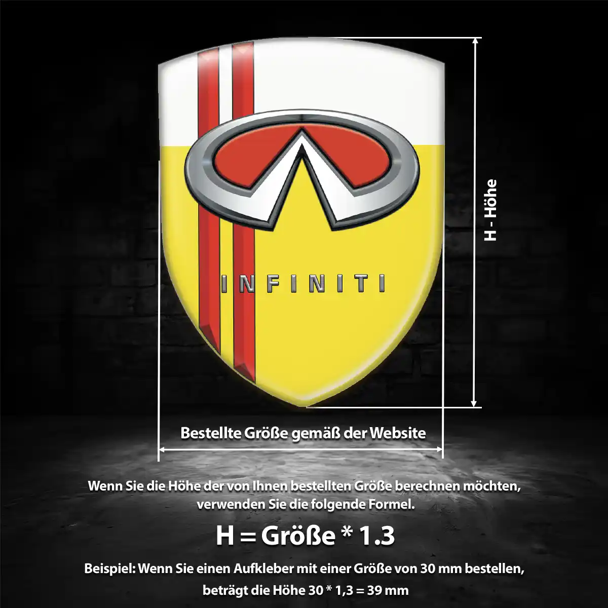 Infiniti Aufkleber Embleme Silikon Interieurdesign