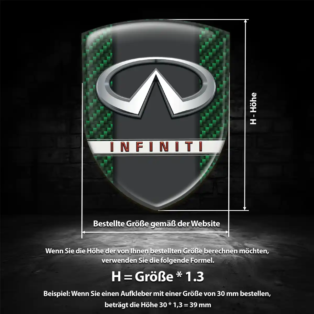 Infiniti Aufkleber Embleme Silikon Limitierte Auflage