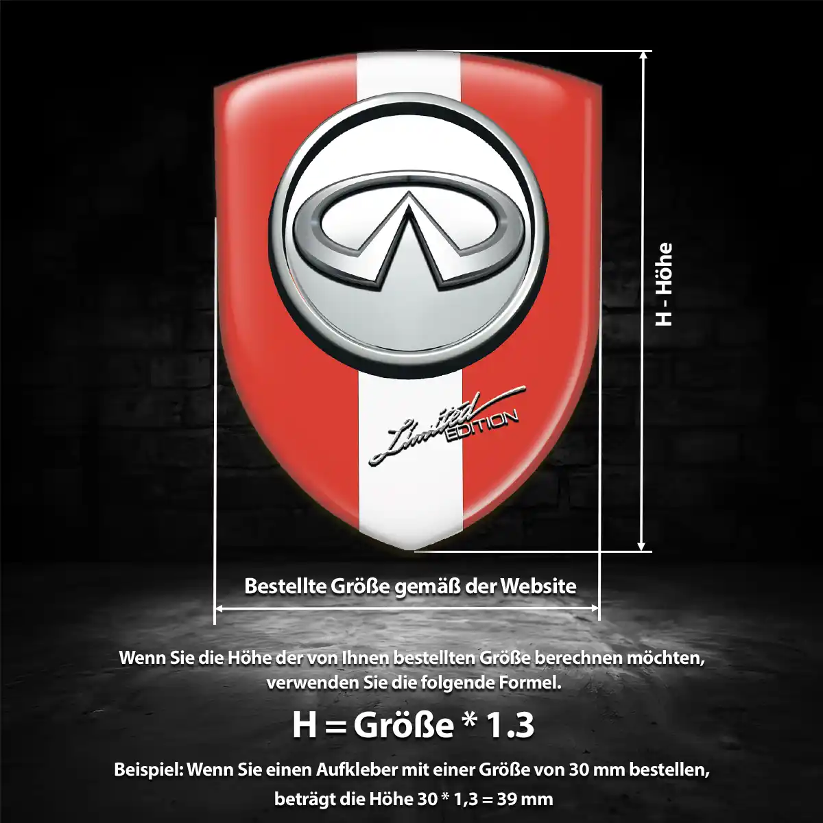 Infiniti Aufkleber Embleme Silikon Luxus-Edition