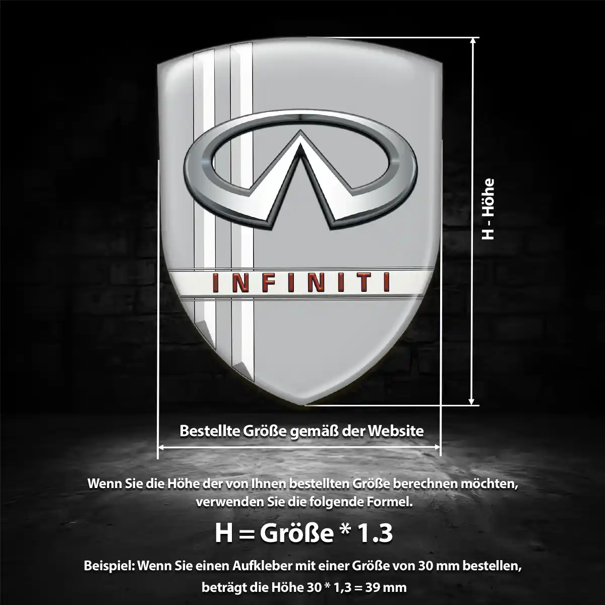 Infiniti Aufkleber Embleme Silikon Modernes Design