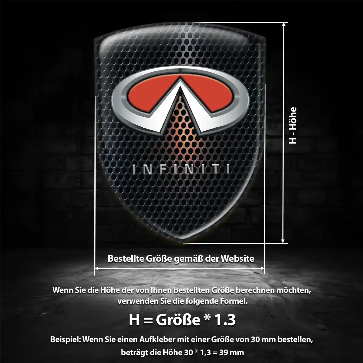 Infiniti Aufkleber Embleme Silikon Stilvolles Design
