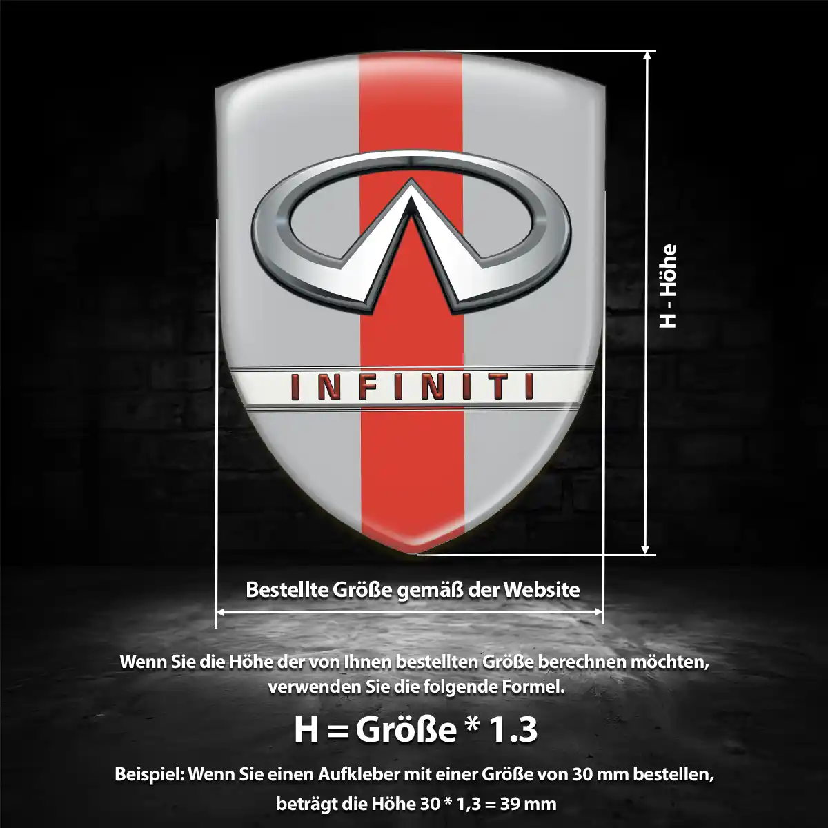 Infiniti Aufkleber Hochwertiges Harz
