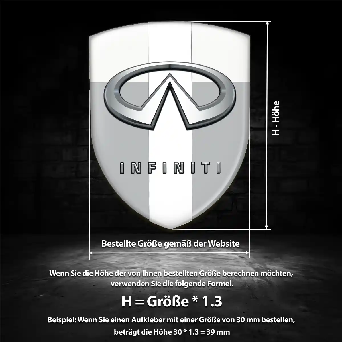 Infiniti Aufkleber Silikon Embleme Anspruchsvolles Design