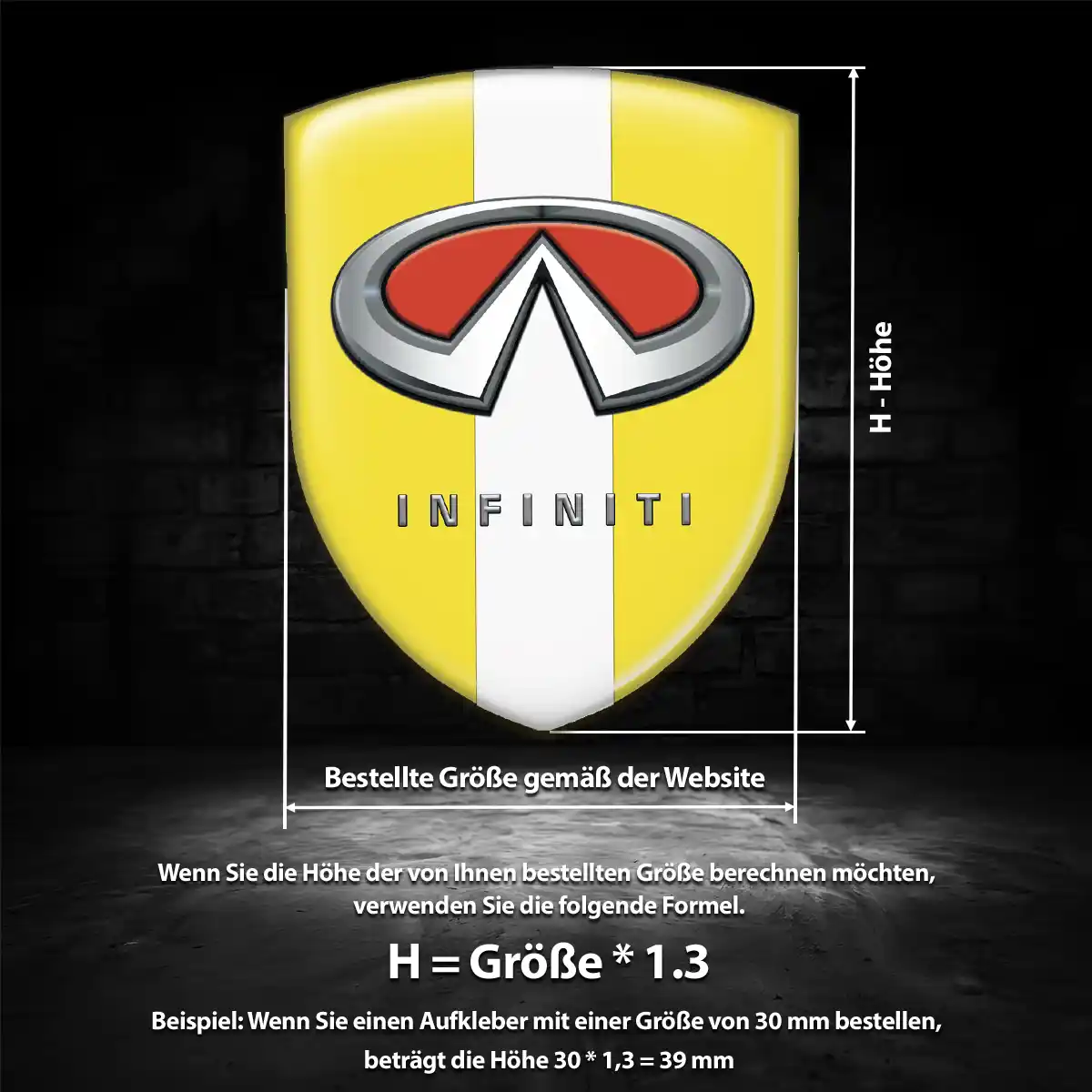 Infiniti Aufkleber Silikon Embleme Auto Limitierte Auflage