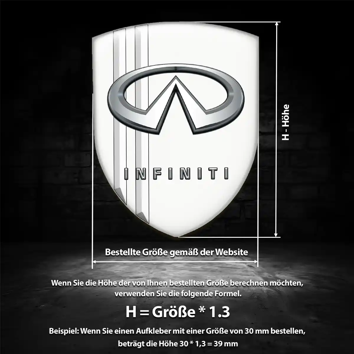 Infiniti Aufkleber Silikon Embleme Auto Luxus-Edition