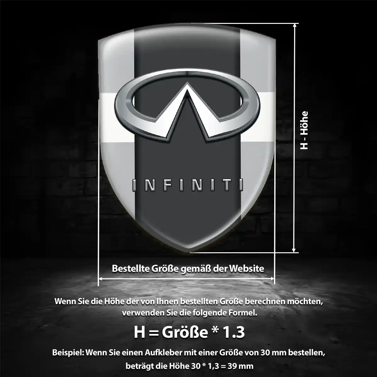 Infiniti Aufkleber Silikon Embleme Auto Spitzenqualität