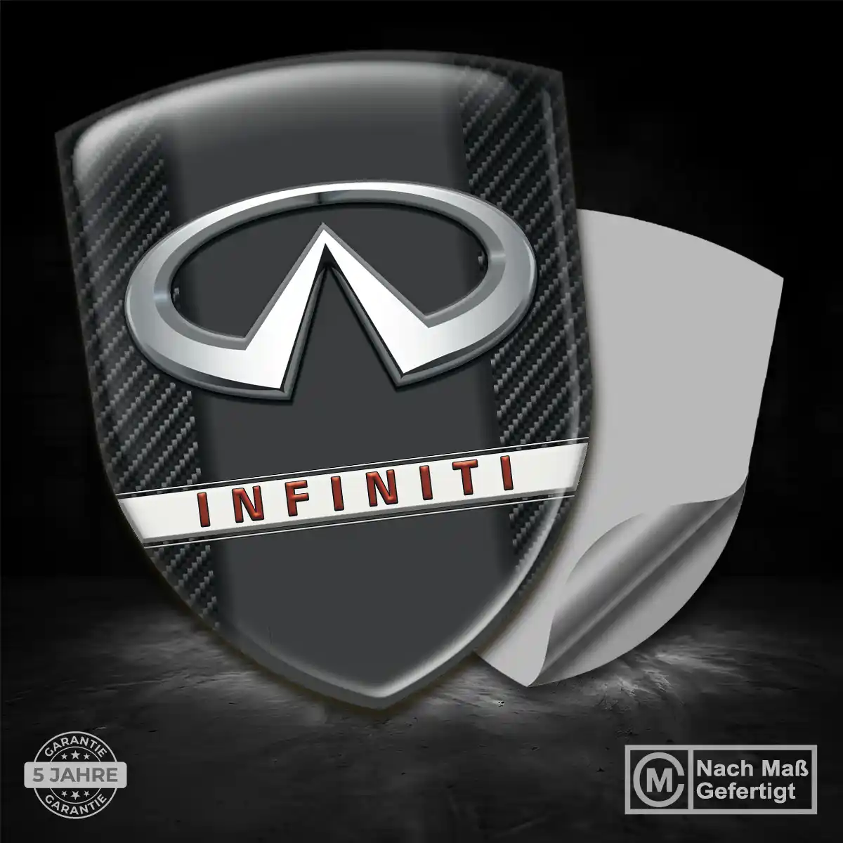 Infiniti Aufkleber Silikon Embleme Edles Design