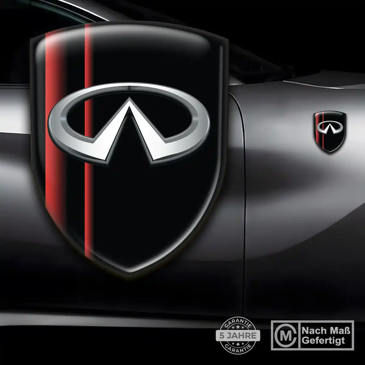 Infiniti Aufkleber Silikon Embleme Elegantes Design
