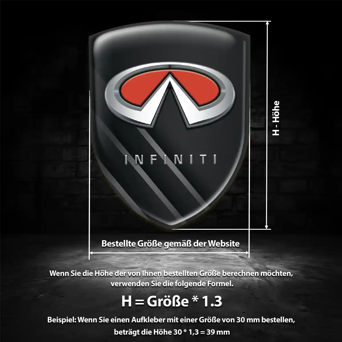 Infiniti Aufkleber Silikon Embleme Erstklassige Qualität