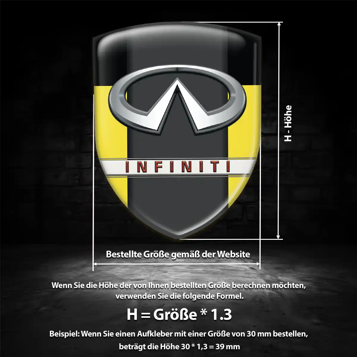Infiniti Aufkleber Silikon Embleme Premiumqualität