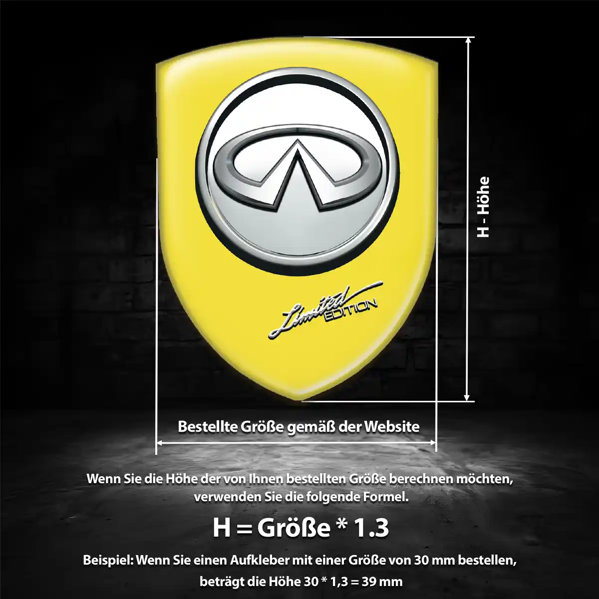 Infiniti Aufkleber Tuningfahrzeug