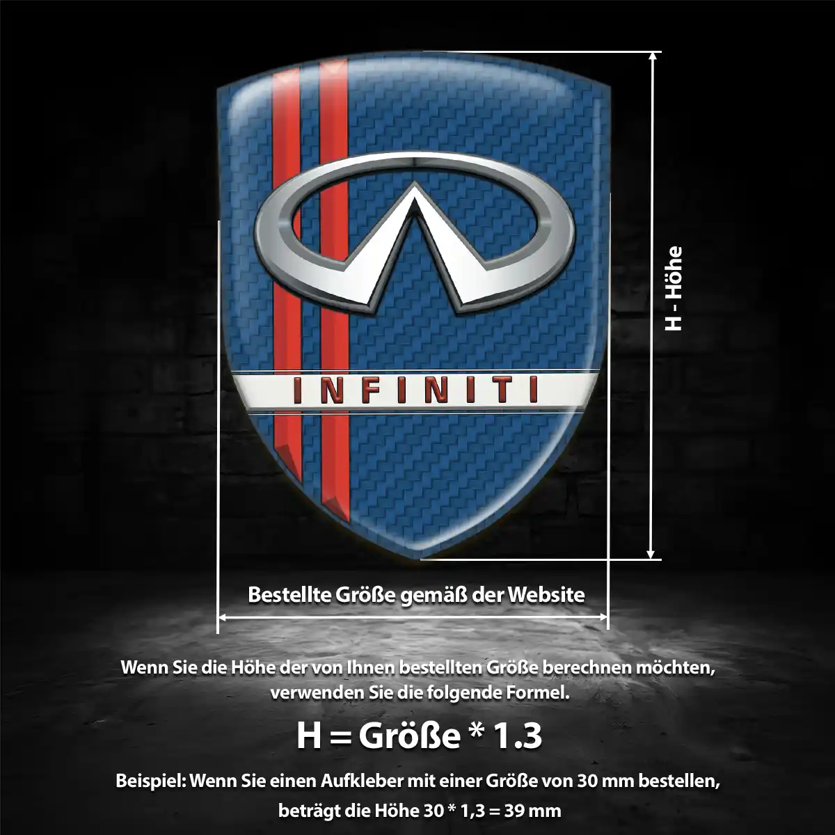 Infiniti Aufkleber Wappen Auto Ausdrucksstarkes Design