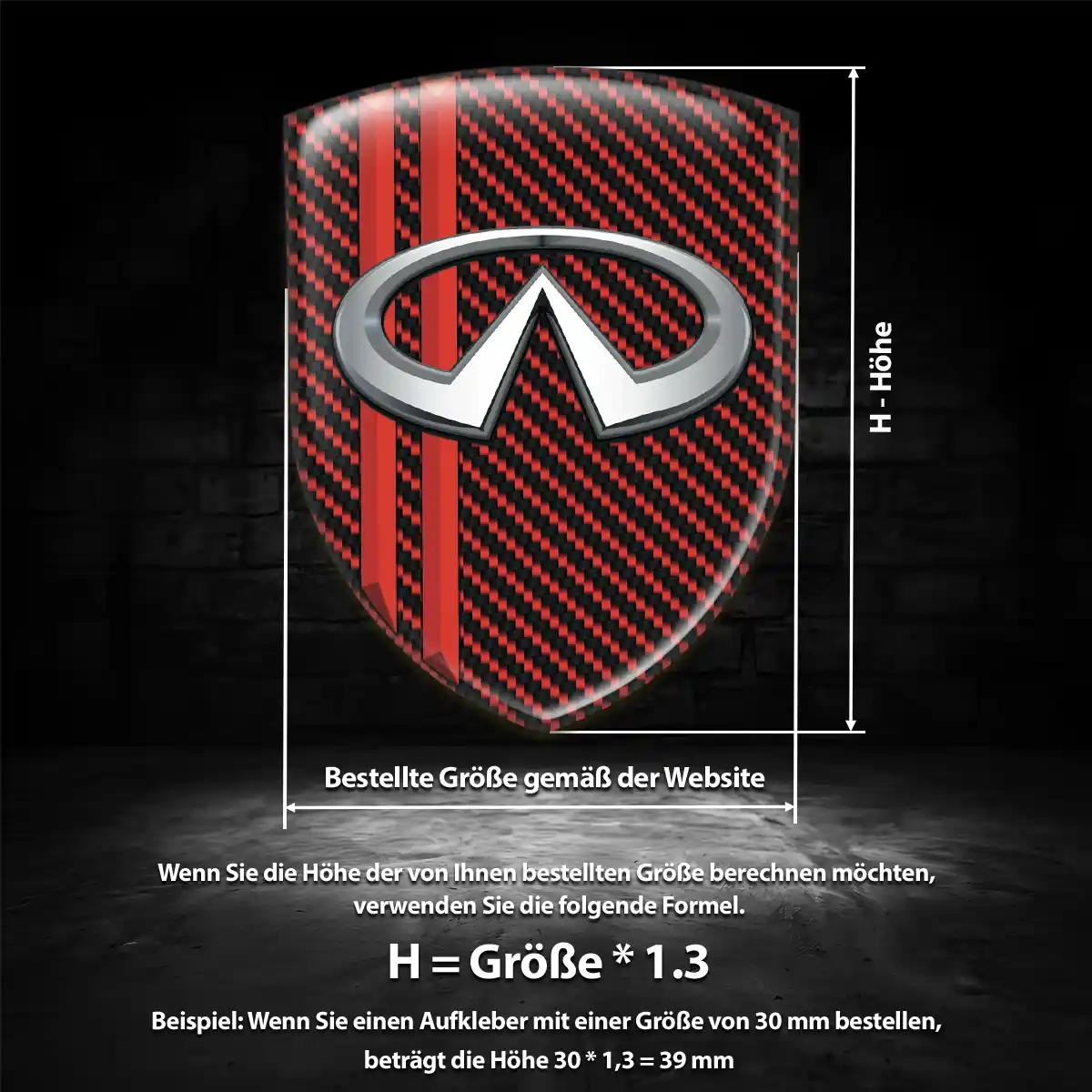 Infiniti Aufkleber Wappen Auto Elegantes Design