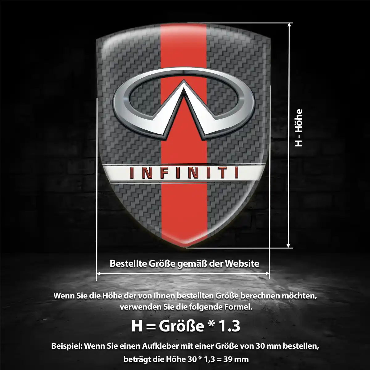 Infiniti Aufkleber Wappen Auto Markenedition