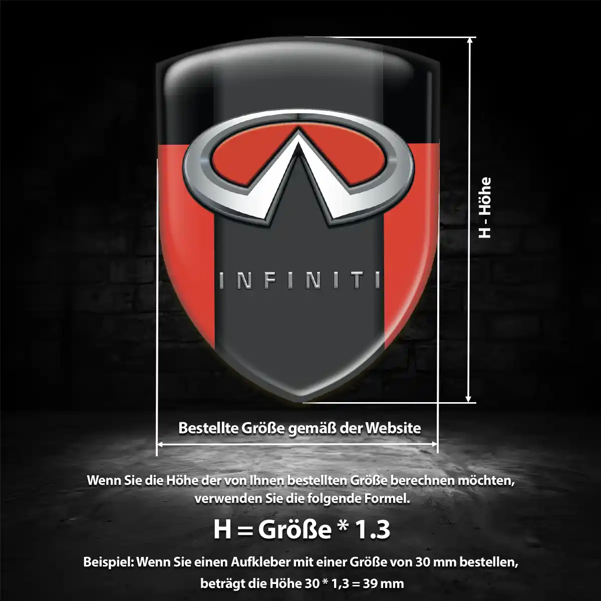 Infiniti Aufkleber Wappen Auto Premiumqualität