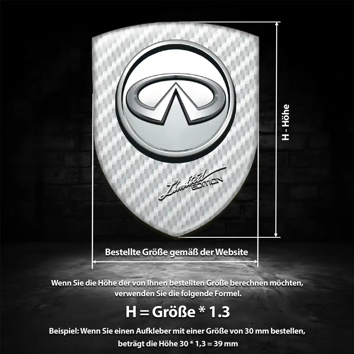 Infiniti Aufkleber Wappen Überzeugende Qualität