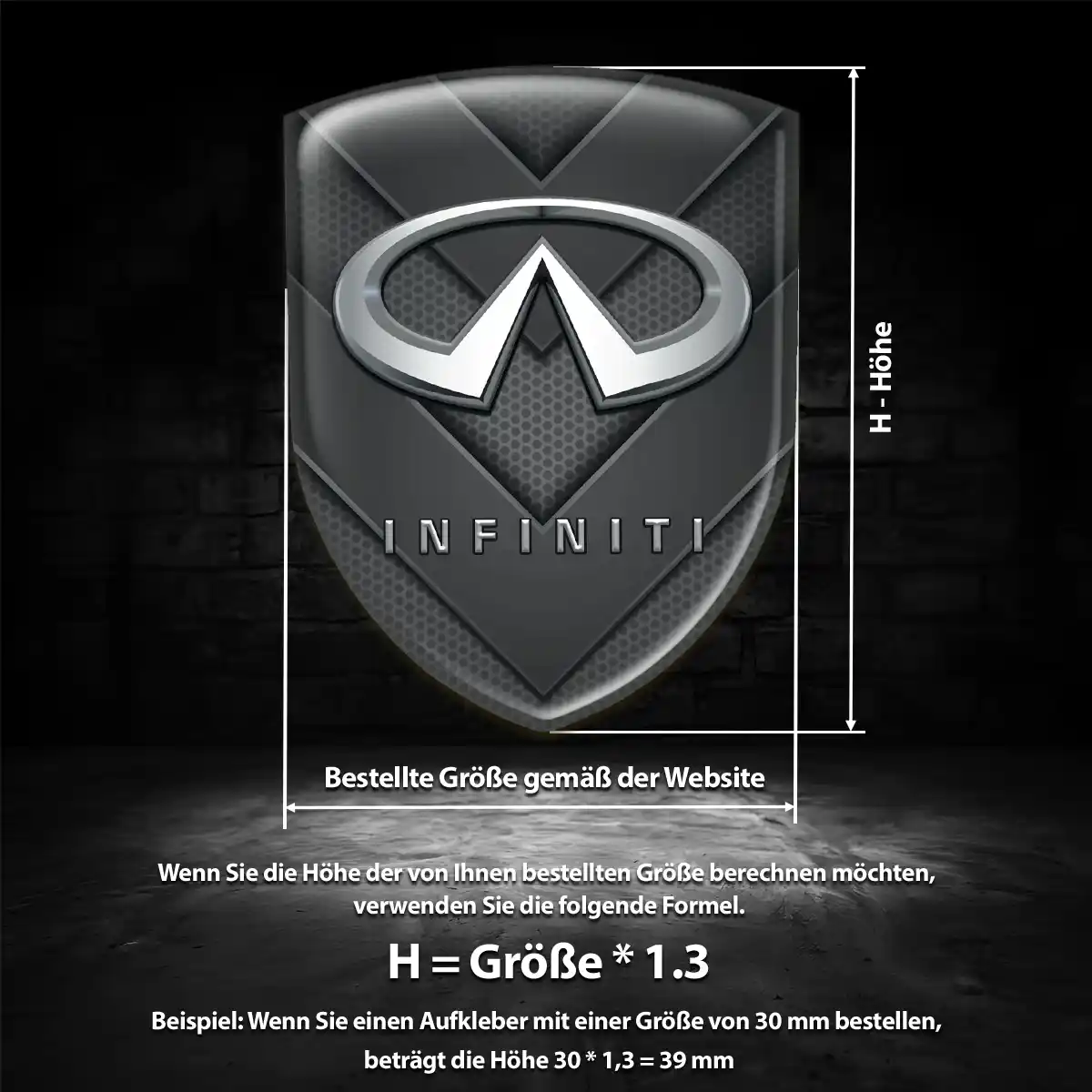 Infiniti Aufkleber Wappen Elegantes Design