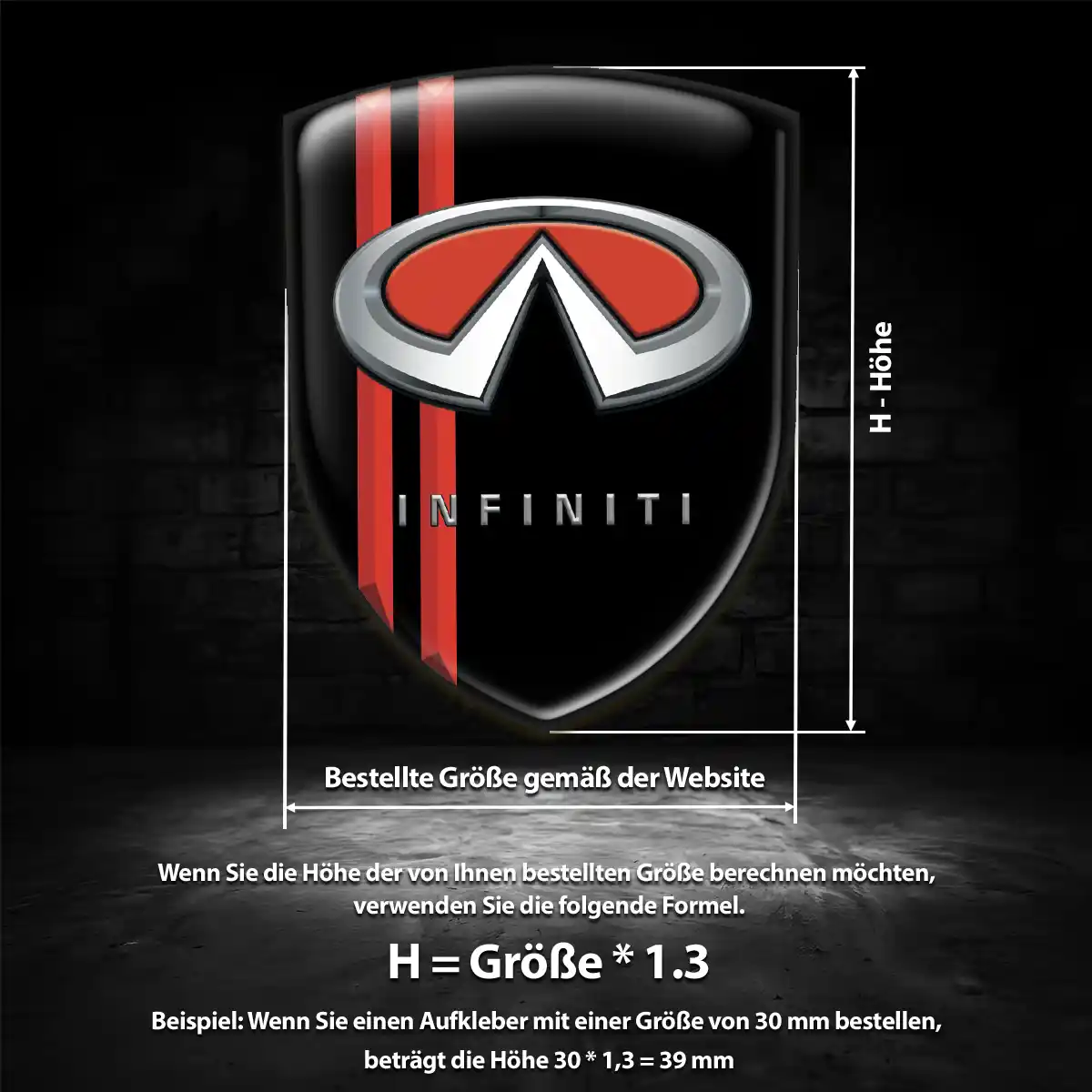 Infiniti Aufkleber Wappen Emblem Auto Überzeugende Qualität