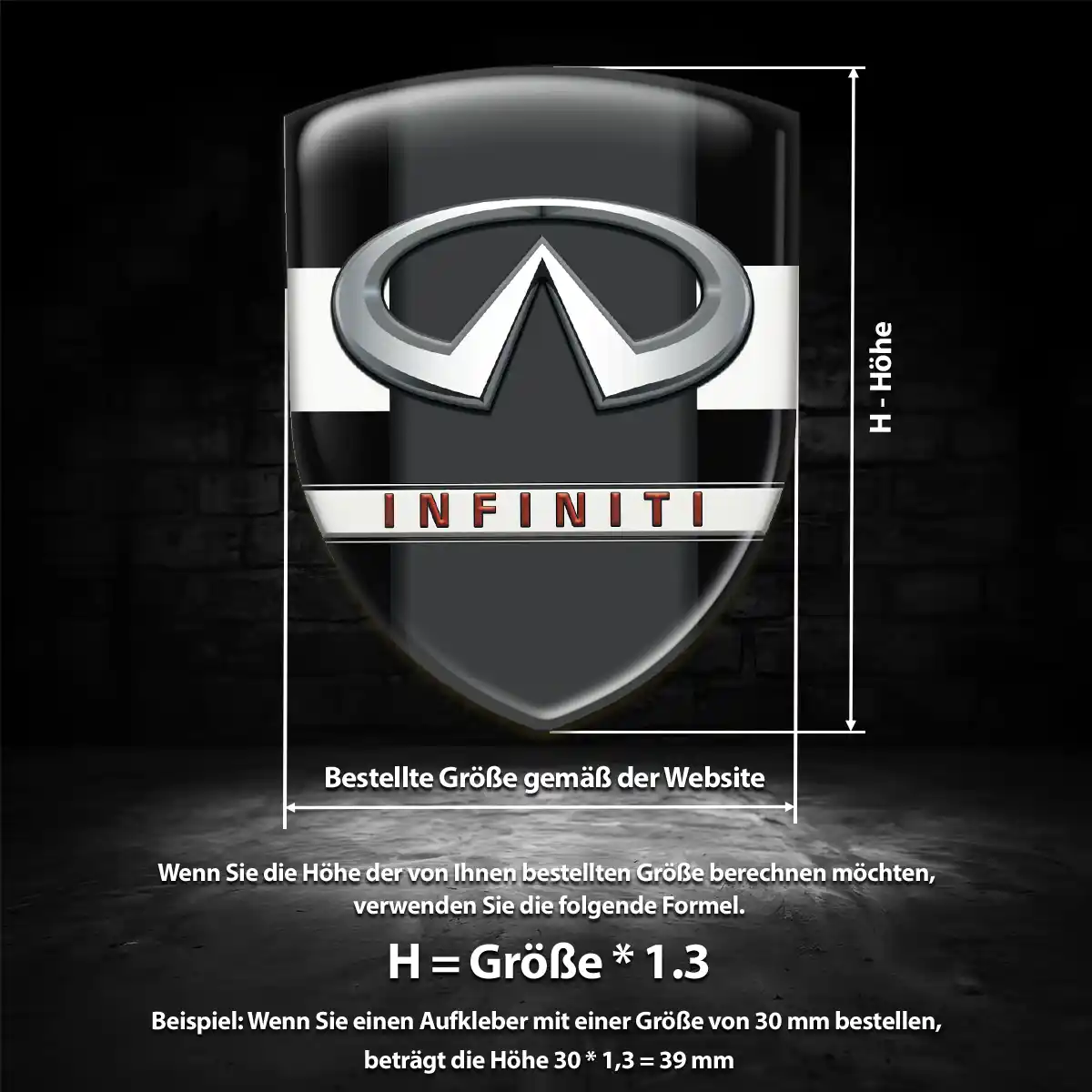 Infiniti Aufkleber Wappen Emblem Auto Elegantes Design