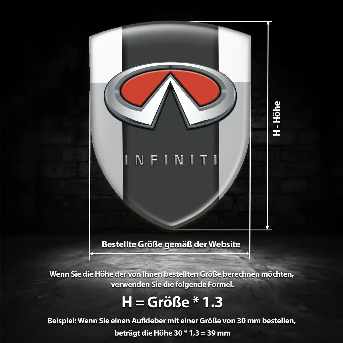 Infiniti Aufkleber Wappen Emblem Auto Hohe Qualität