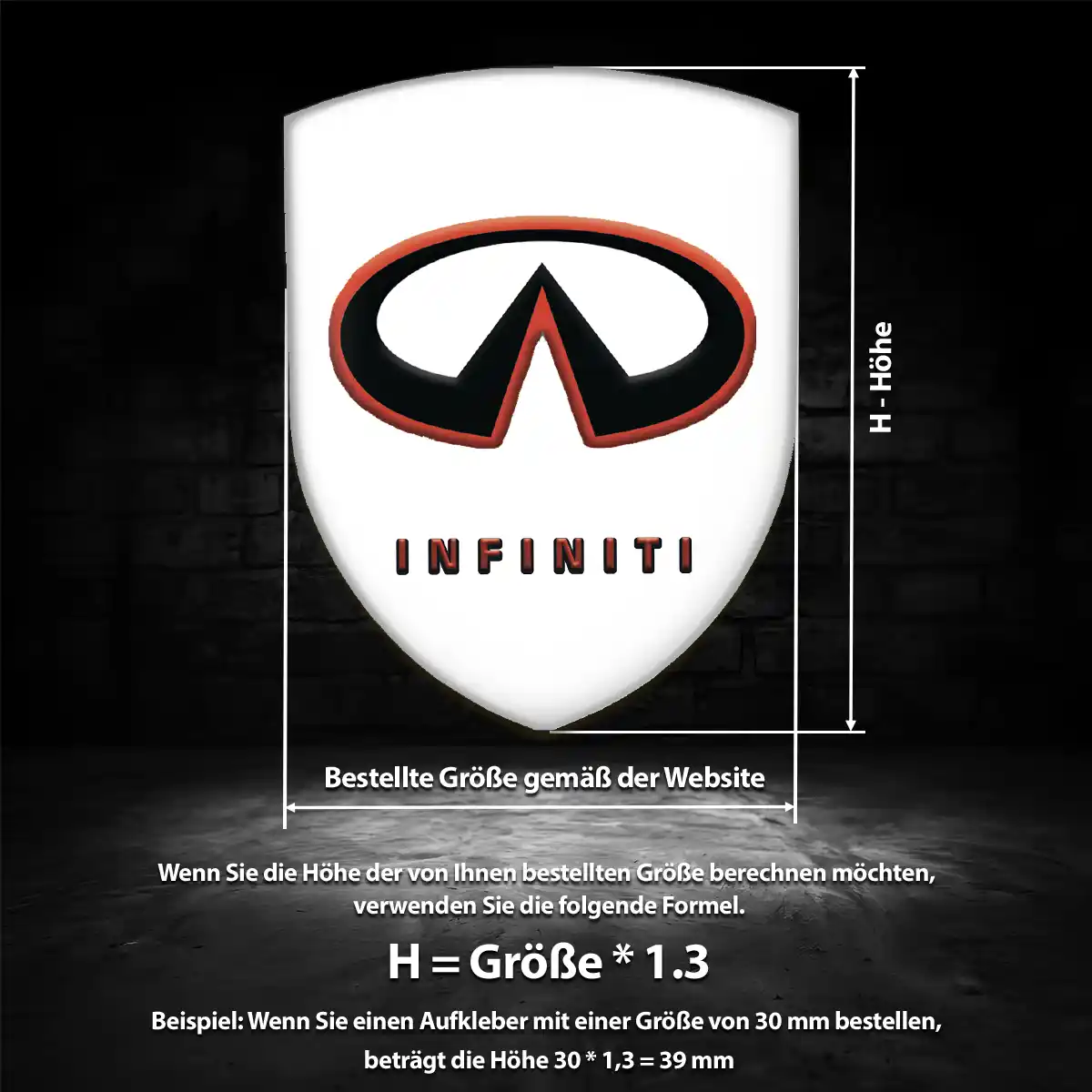 Infiniti Aufkleber Wappen Emblem Auto Interieurdesign