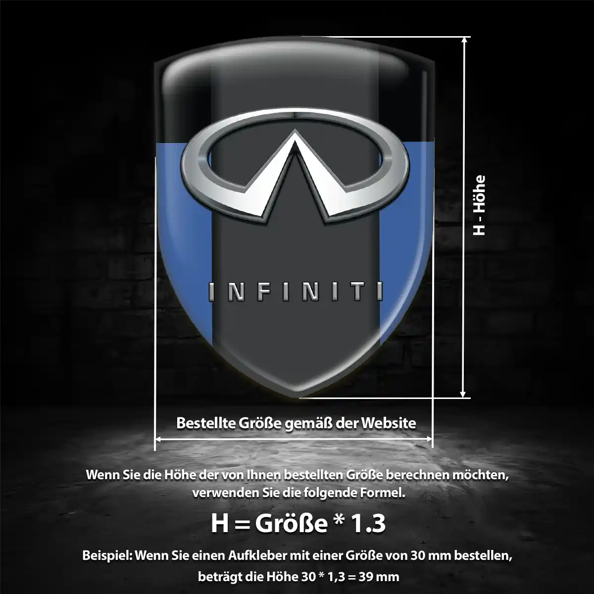 Infiniti Aufkleber Wappen Emblem Auto Markenedition