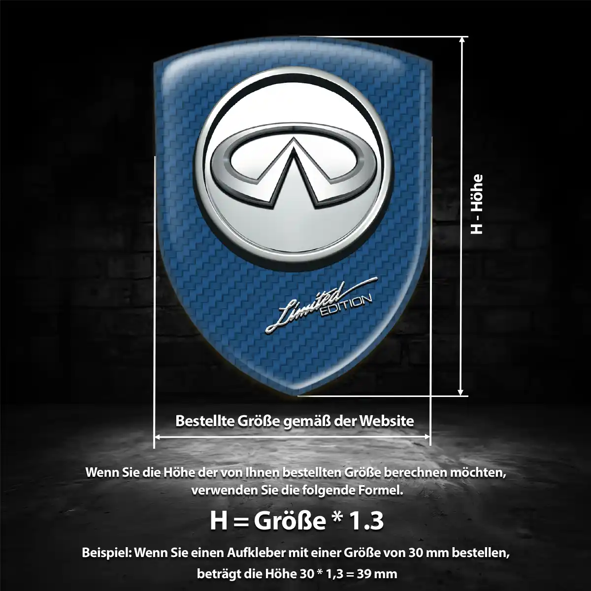 Infiniti Aufkleber Wappen Emblem Auto Premiumqualität