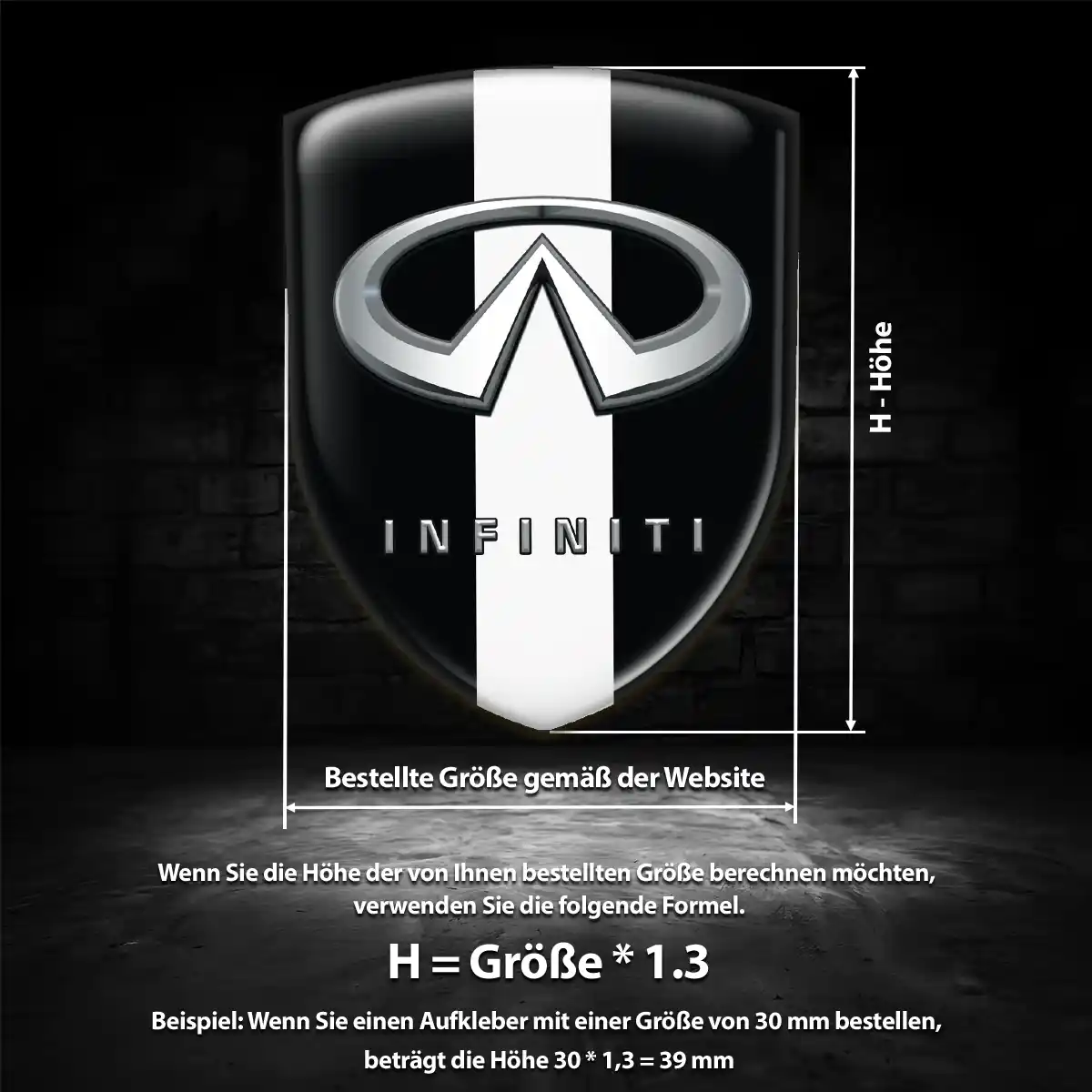 Infiniti Aufkleber Wappen Emblem Auto Tuningfahrzeug