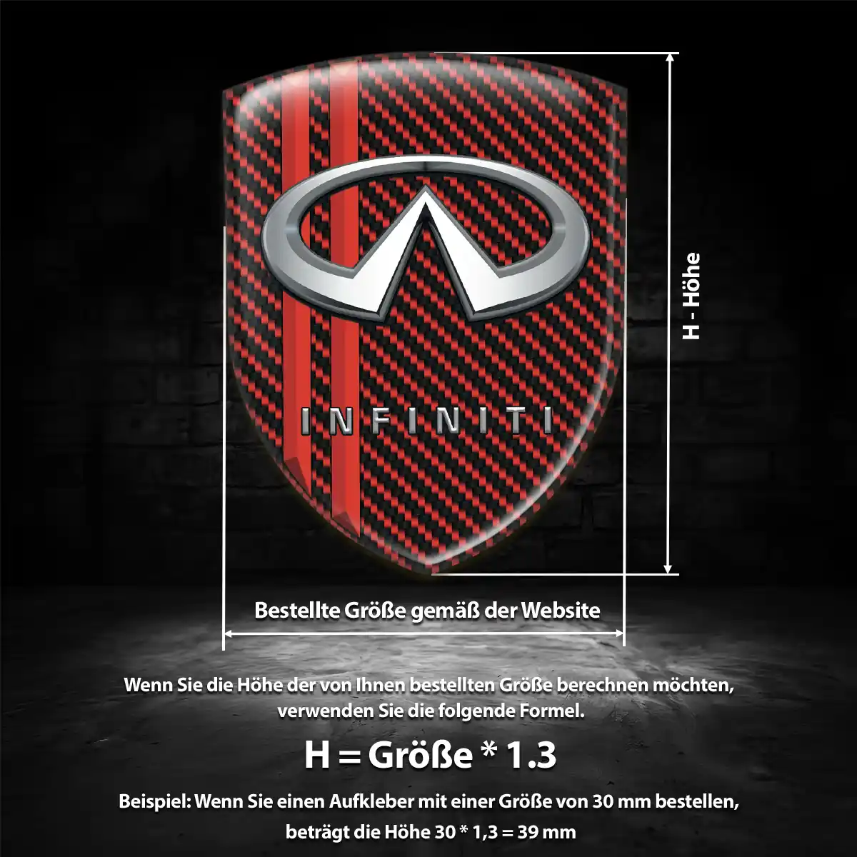 Infiniti Aufkleber Wappen Emblem Limitierte Auflage