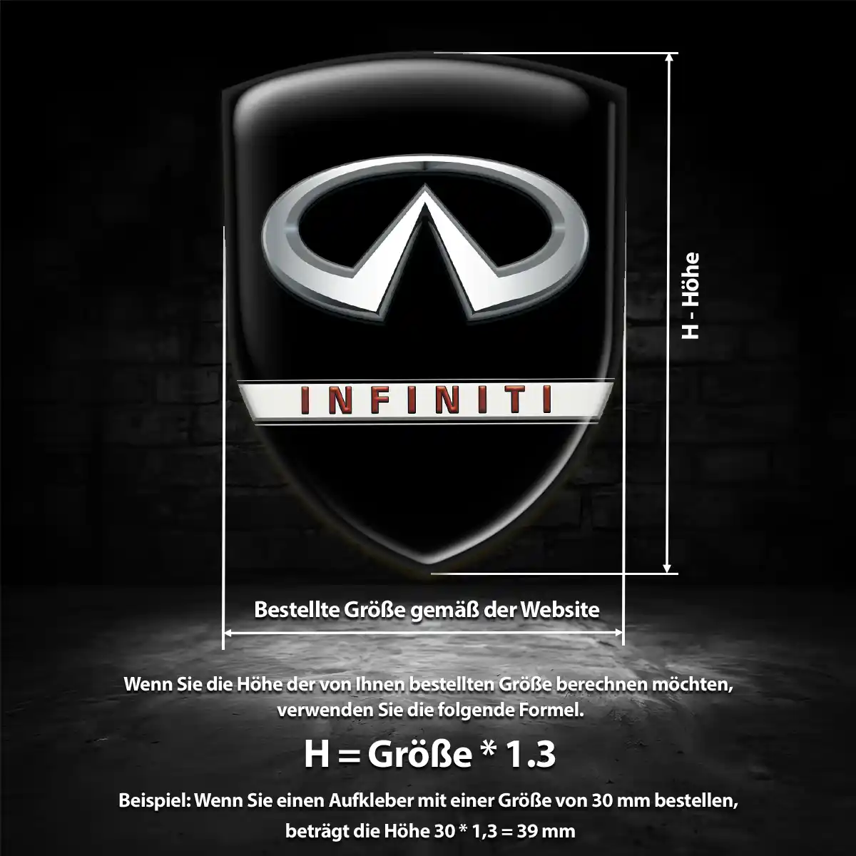 Infiniti Aufkleber Wappen Emblem Markenedition