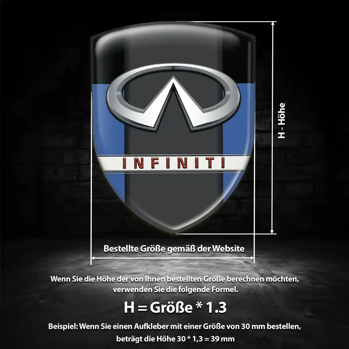 Infiniti Aufkleber Wappen Emblem Stilvolles Design