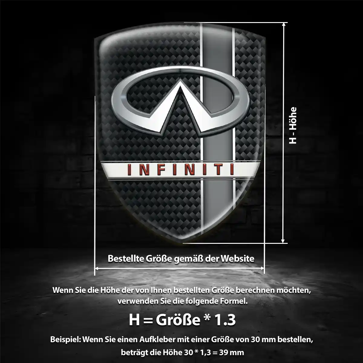 Infiniti Aufkleber Wappen Erstklassige Qualität