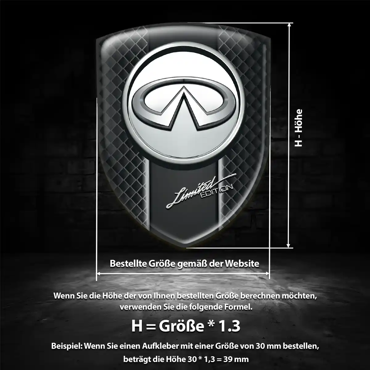 Infiniti Aufkleber Wappen Höchste Qualität
