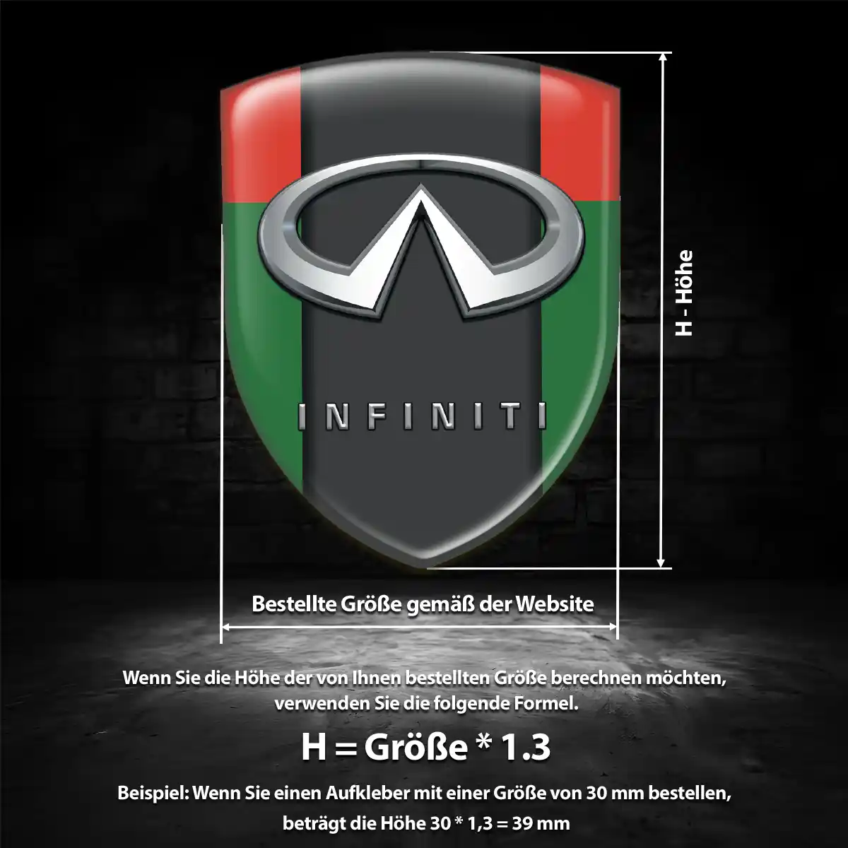 Infiniti Aufkleber Wappen Limitierte Auflage