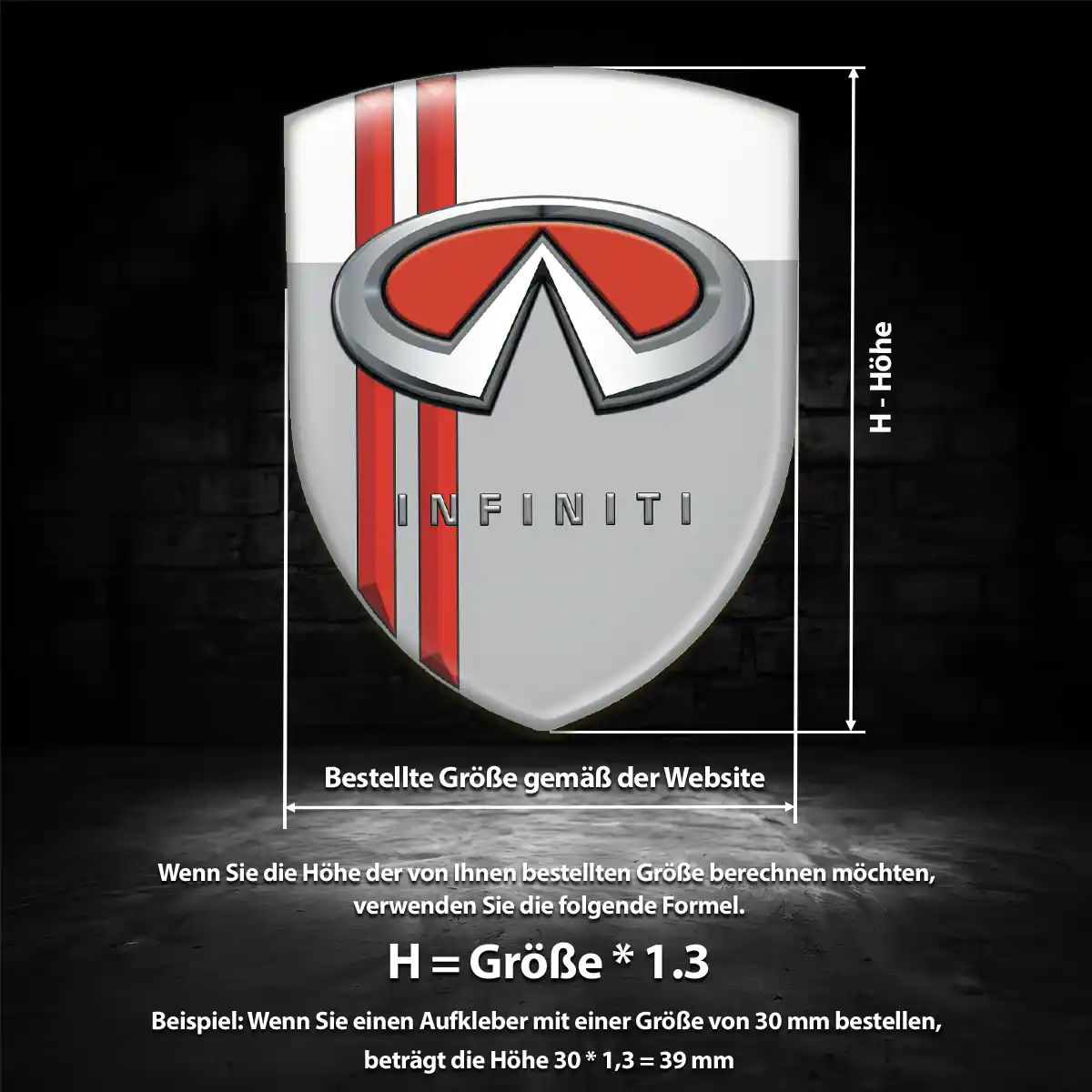Infiniti Aufkleber Wappen Modernes Design
