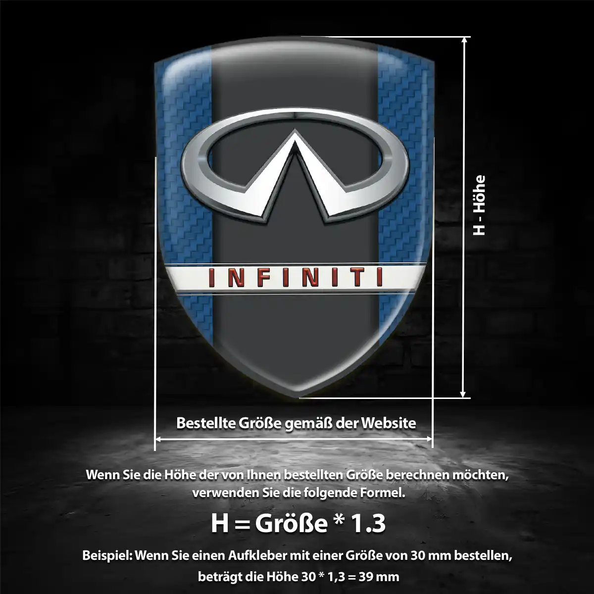 Infiniti Aufkleber Wappen Premium-Edition