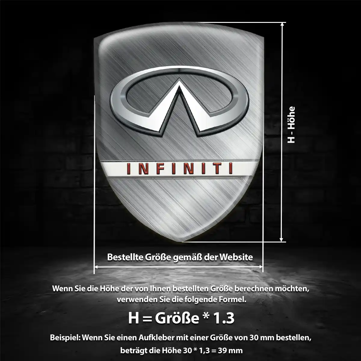 Infiniti Aufkleber Wappen Spitzenqualität